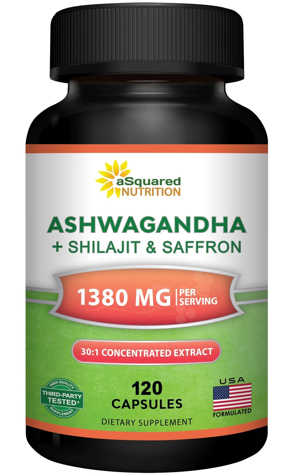 aSquared Nutrition Ashwagandha with Shilajit and Saffron product